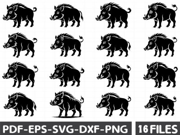 A Black Boar Silhouette on a White: Bold Graphics for Editorial Design