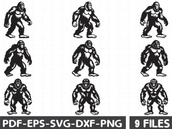 Bigfoot Sasquatch Yeti SVG: A Graphic Design Asset for Illustrations