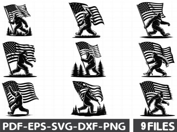 Bigfoot Walking Vector: A Fresh Take on Graphics and Illustrations