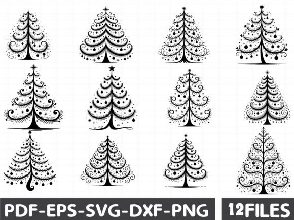 Christmas Tree Anglo-Saxon Stencil SVG: Graphics & Illustrations Review