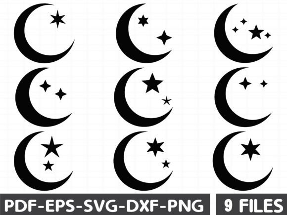 Crescent Moon Silhouette Svg for Modern Graphics and Illustrations