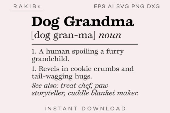 Dog Grandma Funny Definition SVG PNG Review