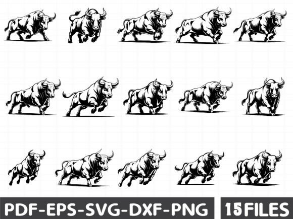 Fighting Bull Silhouette SVG Graphics and Illustrations Review