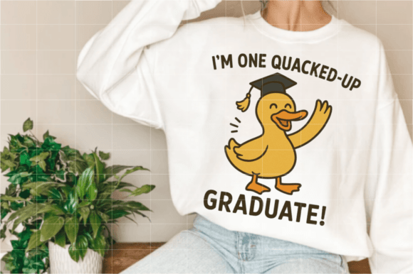 Funny Graduation Goose PNG, Funny Goose Graphics for T-Shirt Designs