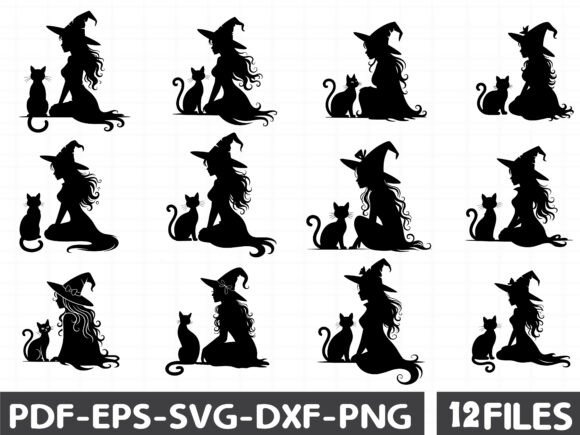 Halloween Black Cat,Witch SVG: Graphics for Seasonal Branding