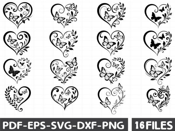 Heart Infinity Butterfly Bundle SVG: Premium Graphics & Illustrations