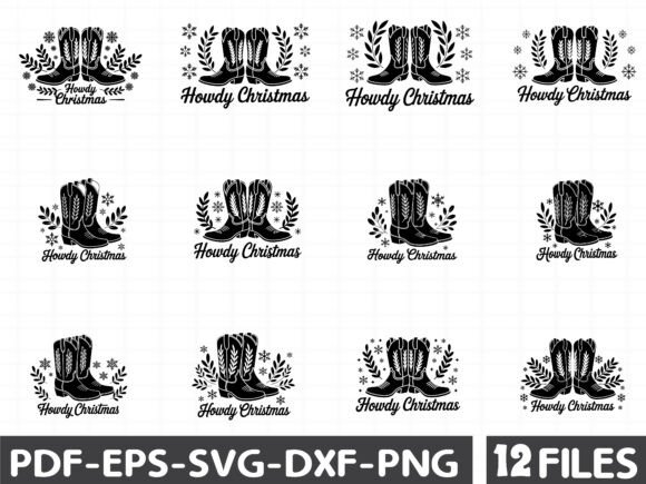 Howdy Christmas Svg- Western Christmas Graphics