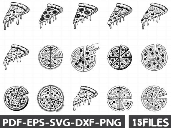 Pizza SVG, Pizza Slice Clipart Bundle for Graphics and Illustrations