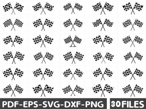 Racing Flag SVG Graphics for Dynamic Illustrations
