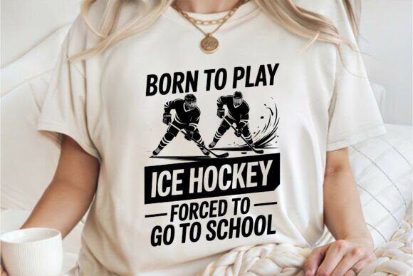 Retro Ice Hockey Quote Shirt Design Svg for Graphics