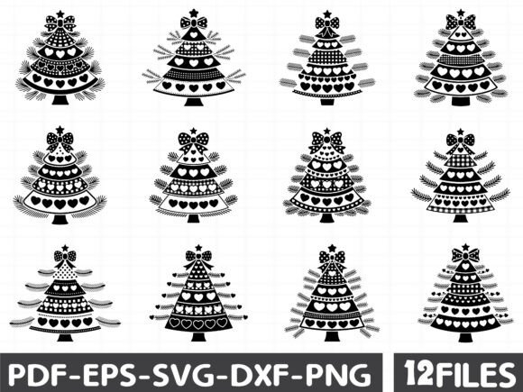 Retro Patchwork Christmas Tree Graphics and Illustrations Review