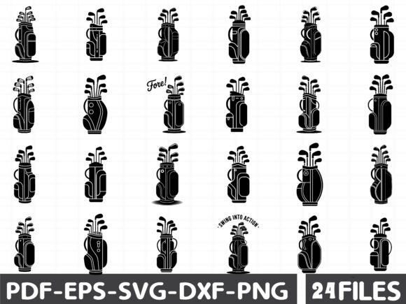 Silhouette Golf Bag SVG: Premium Graphics and Illustrations for Modern Brands