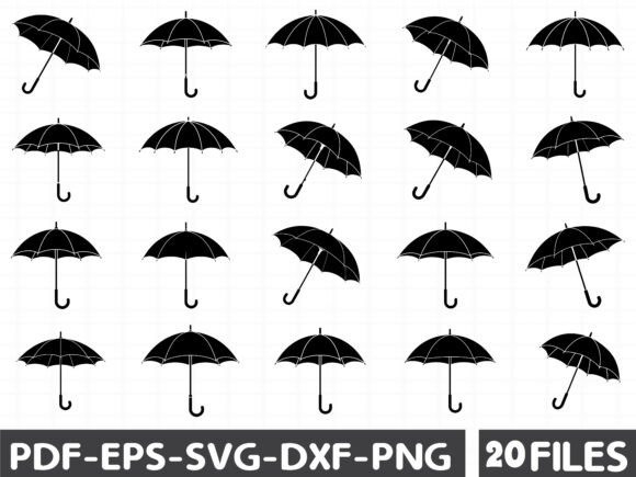 Silhouettes of Umbrellas: Graphics and Illustrations for Modern Blogs