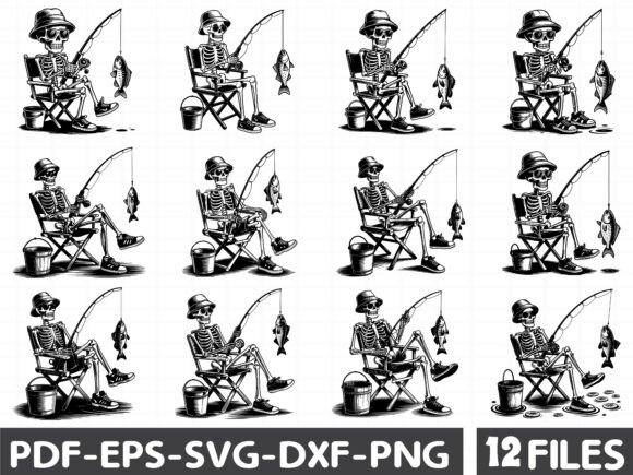 Skeleton Fisherman Graphics & Illustrations Review