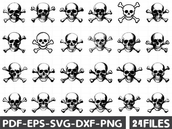 Skull with Crossbones Graphics and Illustrations for Makers