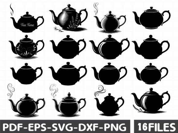 Teapot Svg Graphics and Illustrations for Editorial Design